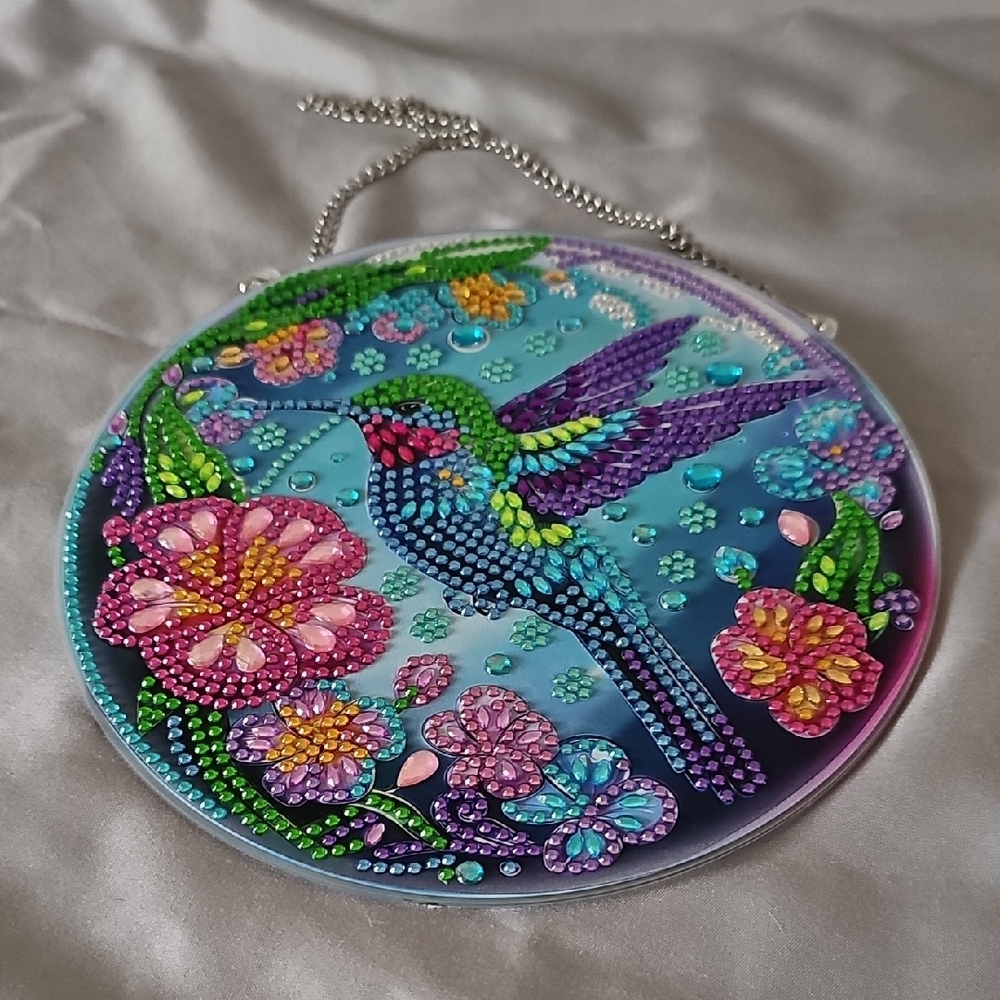 Colorful Rhinestone  Hummingbird Sun Catcher - Picture 5 of 5